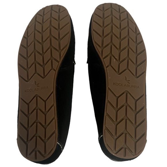 Koolaburra by UGG Lezly Black Suede Womens Faux Fur Moccasin Slippers Size 8 - Picture 2 of 3